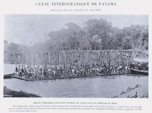 Panamakanal, Arbeiten im Tal des Chagres von French Photographer