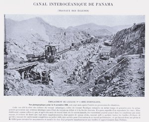 Panamakanal, Arbeiten an den Schleusen von French Photographer