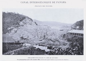 Panamakanal, Arbeiten an den Schleusen von French Photographer