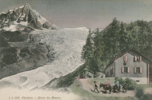 Chamonix - Bossons Gletscher. Postkarte gesendet im Jahr 1913 von French Photographer