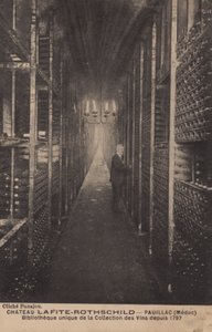 Château Lafite-Rothschild, Pauillac, Médoc, Bibliothek der Weinsammlung seit 1797 von French Photographer