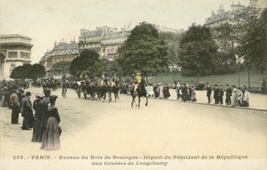 Abreise des Präsidenten von Frankreich, Longchamp-Rennbahn, Paris von French Photographer