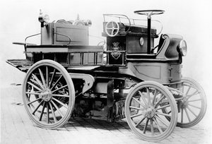 Elektrisches Automobil für die Pariser Feuerwehr, 1899 von French Photographer