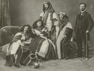 Ferdinand De Lesseps (zweiter von rechts) bei der Arbeit am Suezkanal von French Photographer