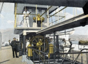Französische Marine, späte 19. Jahrhundert: Navigationsbarrenübung - Bibl. des Arts Deco