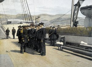 Französische Marine, Ende des 19. Jahrhunderts: die Abreise der Permisonäre - Bibl. des Arts Deco von French Photographer