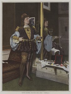 Französischer Bariton Victor Maurel als Iago in Giuseppe Verdis Oper Otello (Farbfoto) von French Photographer