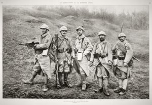 Französische Infanterie und Waffen