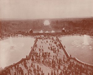 Gesamtansicht von den Palastgärten der Grandes Eaux, Versailles von French Photographer
