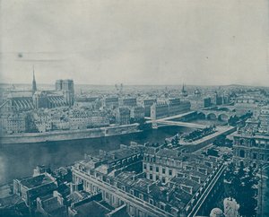 Gesamtansicht von Paris, Blick nach Westen von French Photographer