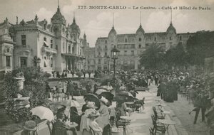 Hotel de Paris Monte-Carlo in Monte Carlo, Monaco, Frankreich. Postkarte gesendet im Jahr 1913 von French Photographer