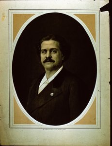 Imp. Lemercier & Co. Porträt eines Mannes (Sepia-Foto) von French Photographer