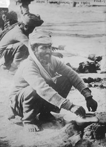 Indischer Soldat beim Kochen in Frankreich, 1914-15