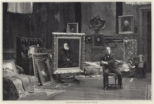 Jean-Joseph Benjamin-Constant in seinem Atelier von French Photographer