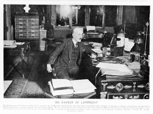 Joseph Caillaux spricht im Radio im Jahr 1925, aus Le Monde Illustré, 1925 von French Photographer