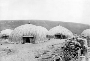 Kaffir-Hütten, Südafrika, ca. 1914 von French Photographer