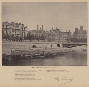 Die Kommune von Paris, das Rathaus, Blick von der Pont d