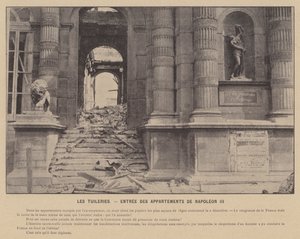Die Kommune von Paris, Die Tuilerien, Eingang zu den Wohnungen von Napoleon III. von French Photographer