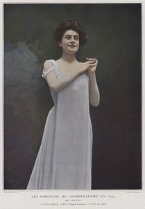 Mademoiselle Hatto, preisgekrönte Sängerin bei den Wettbewerben am Conservatoire de Paris, 1899