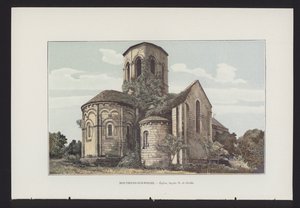 Mouthiers-sur-Boeme, Kirche, Nordfassade und Apsis von French Photographer