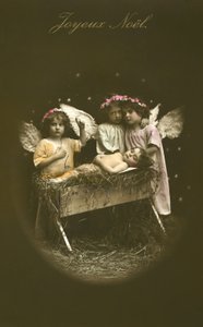 Weihnachtskarte mit Geburtsszene