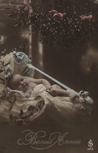 Neujahrskarte mit Baby von French Photographer