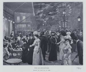 Auf dem Boulevard vor dem Café de la Paix, Paris von French Photographer