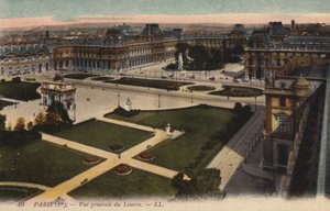 Paris, Gesamtansicht des Louvre von French Photographer