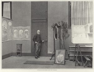 Pierre Puvis de Chavannes in seinem Atelier von French Photographer