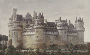Pierrefonds, Schloss (Ansicht von der Straße nach Villers-Cotterets) von French Photographer