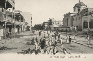 Port-Said, Ägypten: Lesseps-Straße von French Photographer