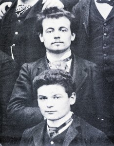 Porträt: Alfred Jarry (1873-1907) und Fargue (1876-1947) am Lycée Henri IV, Paris - Foto