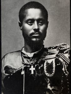 Porträt von Ras Makonnen (1852-1906), General und Gouverneur der Provinz Harar in Äthiopien von French Photographer
