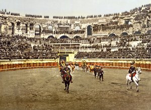 Prozession der Matadore im Amphitheater von Nîmes von French Photographer
