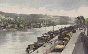 Rouen, La côte de Blosseville-Bonsecours (vor der Errichtung des Denkmals von Jeanne d
