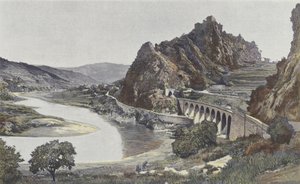 Saint-Paul-en-Cornillon, Blick auf den Felsen von Cornillon von French Photographer