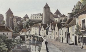 Semur, Ansicht vom rechten Ufer der Armançon von French Photographer