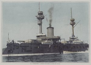 Das Schlachtschiff Formidable im Hafen von Toulon von French Photographer