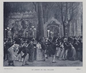 Der Garten des Bal Bullier, Paris von French Photographer