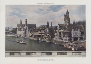 Das rechte Ufer der Seine während der Weltausstellung 1900, Paris von French Photographer