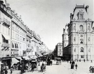 Die Rue de Rivoli und das neue Hôtel de Ville, ca. 1882