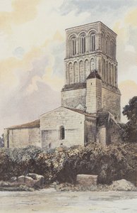 Thezac, Kirche, Gesamtansicht Südwesten von French Photographer
