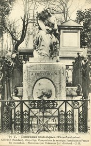Grab von Frederic Chopin, Père Lachaise Friedhof, Paris von French Photographer
