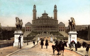 Trocadero-Palast, gebaut für die Pariser Weltausstellung 1878, um 1906