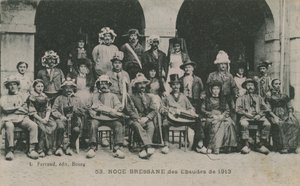 Hochzeit von Bressan Ebaudes im Jahr 1913 von French Photographer