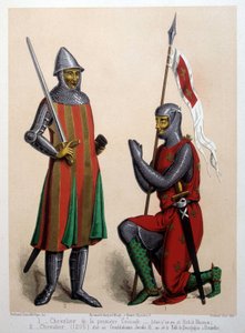 1. Ritter des Ersten Kreuzzugs (1096); 2. Ritter (1295)