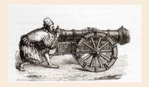 Eine deutsche Hinterladerkanone aus dem 16. Jahrhundert, aus Les Merveilles de la Science, veröffentlicht um 1870 (Gravur) von French School