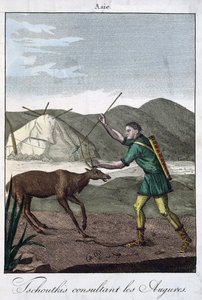 Ein tschuktschischer Schamane konsultiert das Orakel, 1811