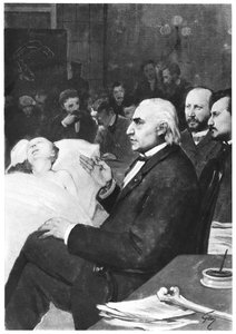 Eine klinische Lektion mit Doktor Jean Martin Charcot (1825-93) in der Salpêtrière