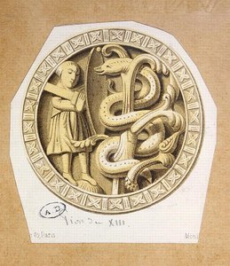 Ein Dame-Spielstein aus dem dreizehnten Jahrhundert von French School